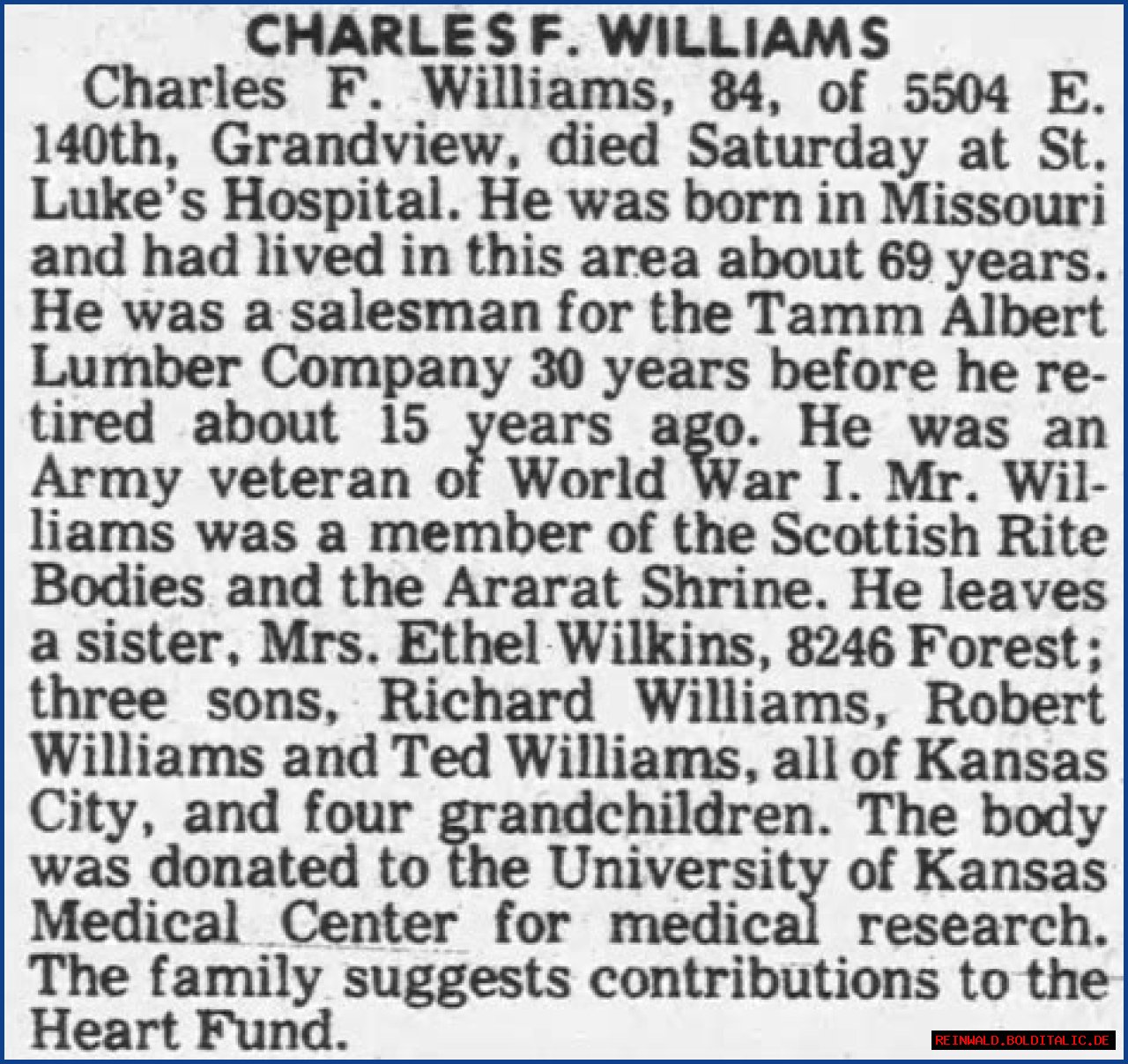Obituary Of Charles Chase: A Life Remembered